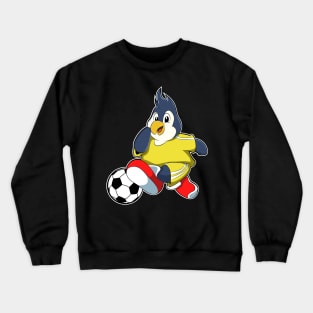 Penguin as Soccer player with Soccer ball Crewneck Sweatshirt